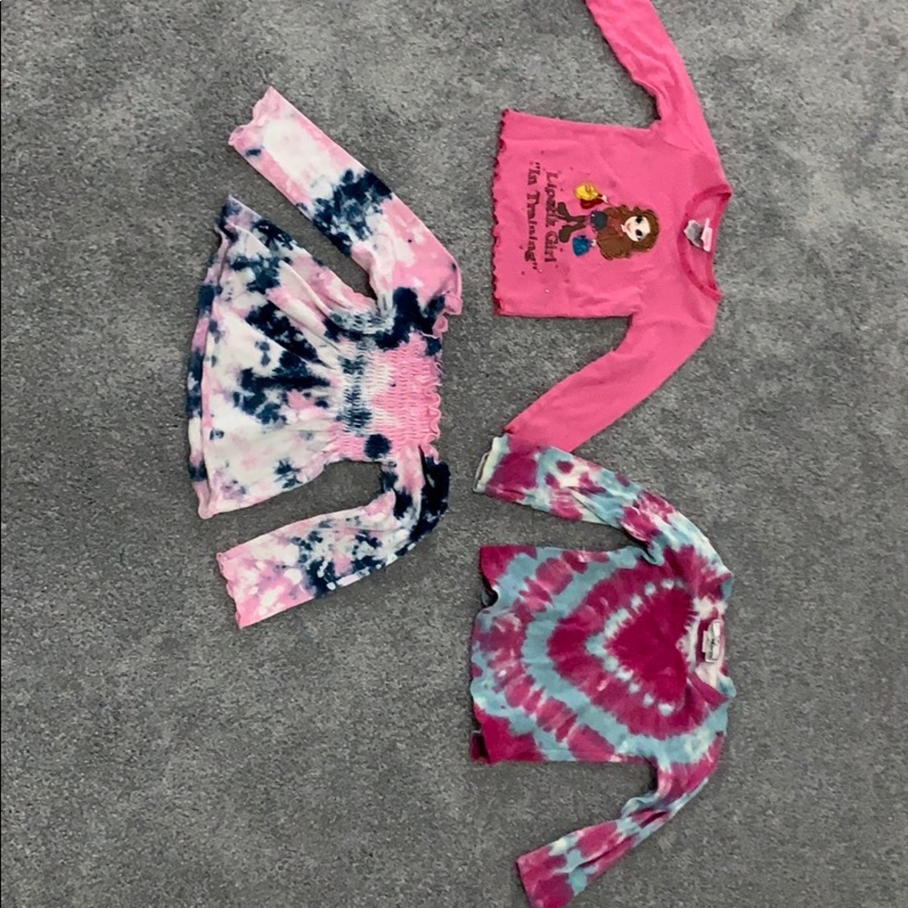 3 Toddlers trendy cute designer long sleeve shirts
